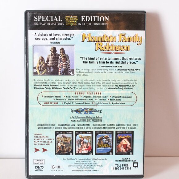 Mountain Family Robinson Wilderness Family Classics DVD - Picture 2 of 2